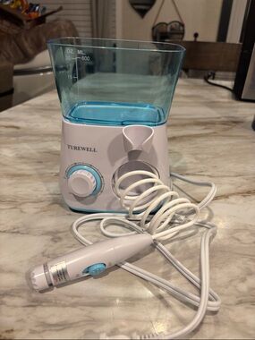 Turewell Blue/White Portable Oral Irrigator Water Flosser